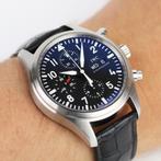 IWC Pilot Chrono Classic 42 (Zeer goed/ 2009), Sieraden, Tassen en Uiterlijk, Horloges | Heren, Overige merken, Leer, Staal, Polshorloge