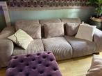 grote lounge bank ribcord roze (blush) 1,5 jaar oud, Ophalen, Gebruikt, Lounge, 75 tot 100 cm