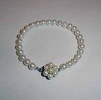 Armband Parels zilver slotje nieuw, Verzenden, Nieuw, Overige kleuren, Overige materialen