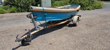 Houten sloep 510cm, inclusief trailer en dekzeil beschikbaar voor biedingen