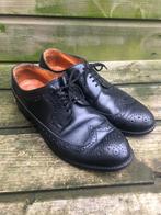 VAN LIER zwart leren brogues maat 8.5/42.5, Zwart, Ophalen of Verzenden, Gedragen, Veterschoenen