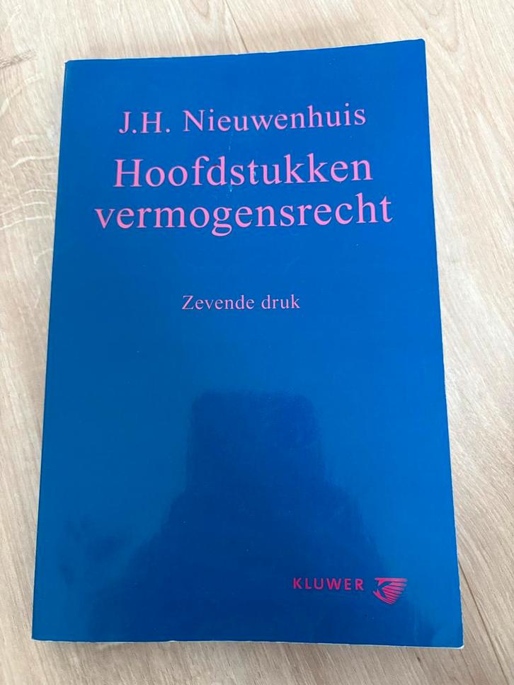 Hoofdstukken vermogensrecht - Nieuwenhuis, Boeken, Studieboeken en Cursussen, Zo goed als nieuw, HBO, Alpha, Ophalen of Verzenden