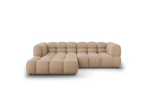Cosmopolitan Design hoekbank Sky links velvet Beige €1399 nu, Huis en Inrichting, Banken | Bankstellen, Nieuw, Vierpersoons of meer