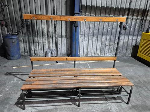 Vintage oude schoolbankjes + kapstok, Huis en Inrichting, Woonaccessoires | Kapstokken, Gebruikt, Wandkapstok, Minder dan 100 cm