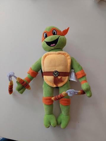 Originele Ninja Turtle Michelangelo knuffel, ongeveer 23 cm  beschikbaar voor biedingen