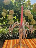 Gothic Tribal Kaarsenstandaard - 5 Kaarsen, Huis en Inrichting, Gebruikt, Ophalen of Verzenden, Metaal, Grijs