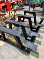 Poten picknick tafel, robuust, ge poedercoat, 100x100, Ophalen, Nijenkamp, Bronweg 2b1, Youri@nijenkampservice.nl