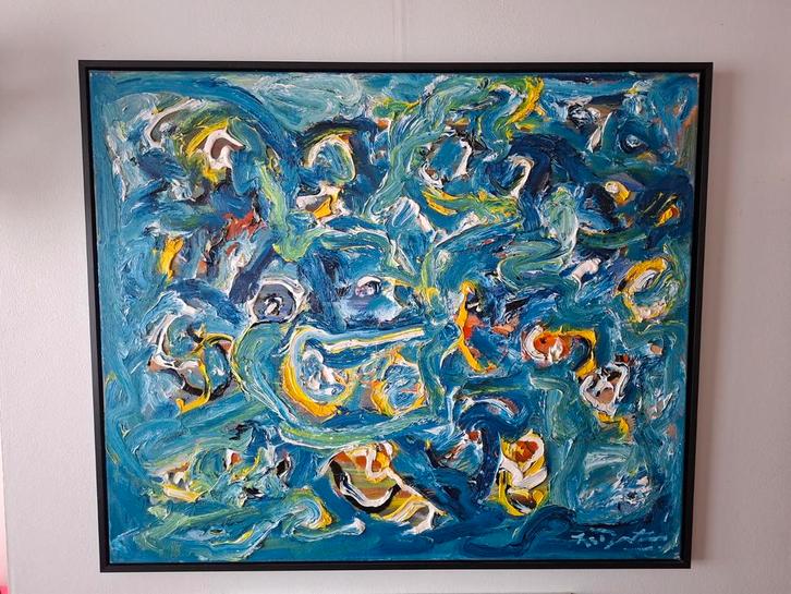 Richard Lee Barton Abstract Schilderij, Antiek en Kunst, Kunst | Schilderijen | Abstract, Ophalen
