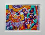 Frans van Straalen - Acryl op papier in passe-partout, Verzenden