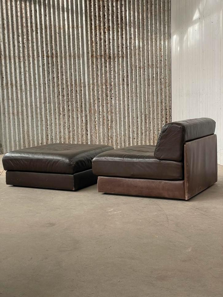 Vintage de sede ds 76 modulaire bank design 1970 bruin leer, Huis en Inrichting, Banken | Complete zithoeken, Zo goed als nieuw