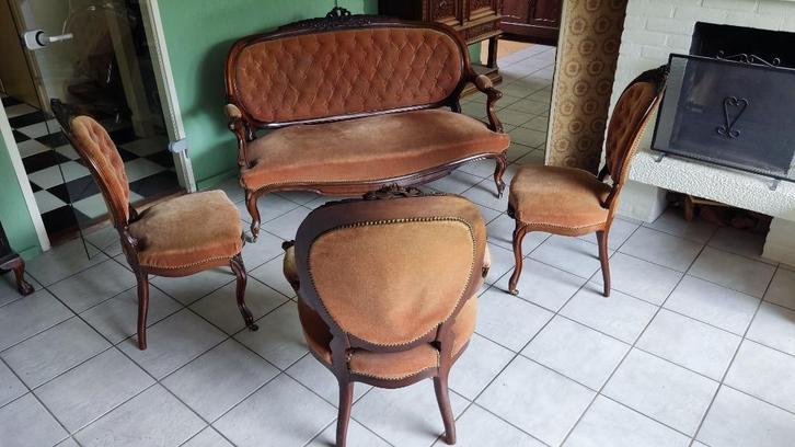 Antieke meubelset (frankrijk), Antiek en Kunst, Antiek | Meubels | Stoelen en Banken, Ophalen