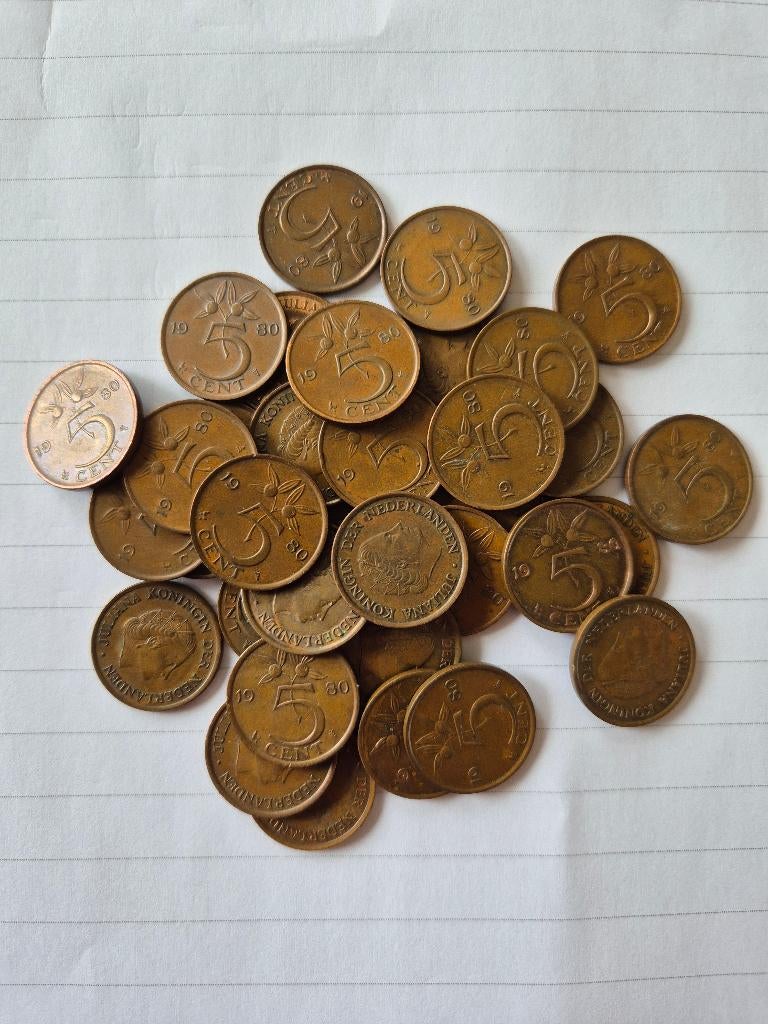 stuivers met Juliana ( 1950 t/m 1980), Postzegels en Munten, Munten | Nederland, Ophalen of Verzenden, Koningin Juliana, 5 cent