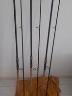 3 x Fox warrior met kurk 1 x 2.75lb 2x 3lb 12ft, Complete set, Gebruikt, Ophalen of Verzenden