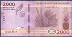 Burundi 2000 Francs 04-07-2018, Verzenden, Burundi, Los biljet