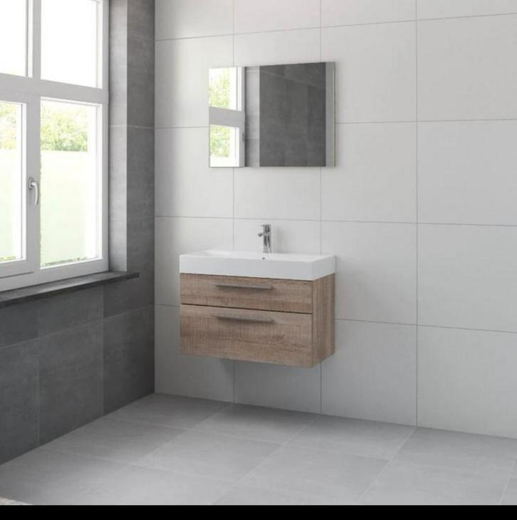 Bruynzeel badkamer spiegel wit 80cm bij 60cm, Huis en Inrichting, Badkamer | Badkamermeubels, Zo goed als nieuw, Overige typen