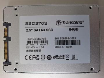 2.5" Transcend SSD370S 64 GB, zo goed als nieuw. beschikbaar voor biedingen