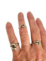 Zilveren slangenringen, diverse maten. Los te koop, Verzenden, Zo goed als nieuw, 17 tot 18, Www.nynkegardenier.nl