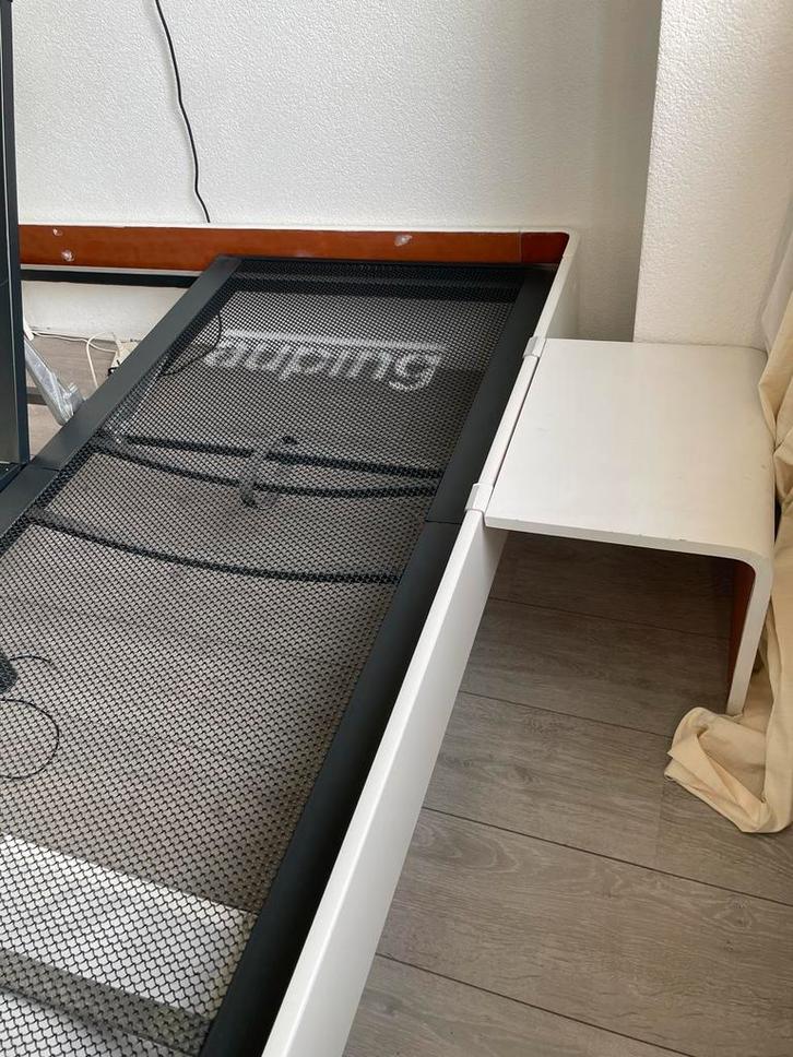 Auping Auronde 160x200 Eikenhout (kersen) + Bodems, Huis en Inrichting, Slaapkamer | Bedden, Gebruikt, Tweepersoons, 160 cm, 200 cm