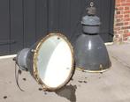 2 grote industriele lampen fabriekslampen 55 cm doorsnede, Huis en Inrichting, Lampen | Hanglampen, Gebruikt, Ophalen of Verzenden