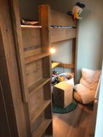 Stoere houten hoogslaper met kast en bureau!, Ophalen, Gebruikt, Hoogslaper