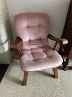 Twee eiken houten stoelen / fauteuils, Huis en Inrichting, Fauteuils, Ophalen, 75 tot 100 cm, Zo goed als nieuw, 50 tot 75 cm