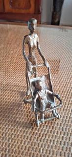 Mooi bronzen beeld vrouw met kind, Antiek en Kunst, Ophalen of Verzenden