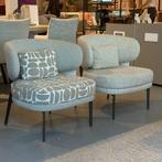 fauteuil japandi hotel chique taupe beige, Ophalen, Minder dan 75 cm, Nieuw, 50 tot 75 cm