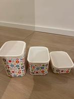 Tupperware set 3 stuks bloemen bewaardozen, Ophalen of Verzenden, Zo goed als nieuw, Overige typen