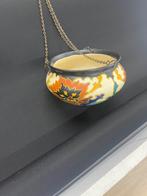 Gouds plateel hang bloempot, Antiek en Kunst, Ophalen