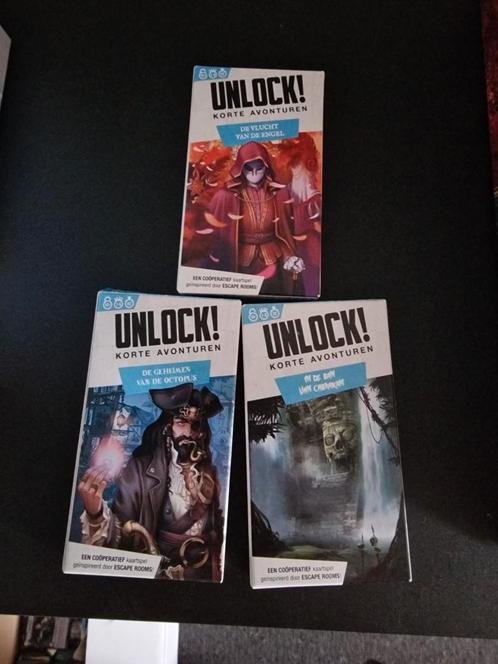 Unlock! Kort Avonturen - 3 Spellen - Zo goed als nieuw, Hobby en Vrije tijd, Gezelschapsspellen | Kaartspellen, Zo goed als nieuw