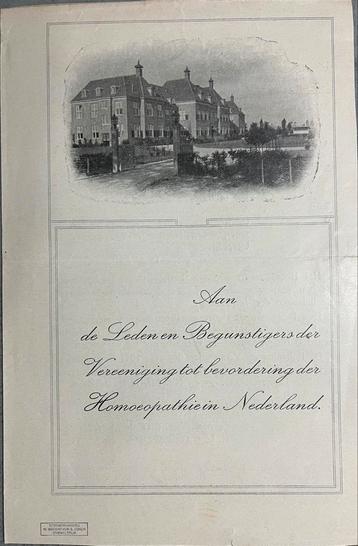 programma 1918 Ver. bevordering homeopathie Oudenrijn  beschikbaar voor biedingen