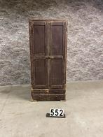 Vintage houten kledingkast | Kast nr.552, Antiek en Kunst, Antiek | Meubels | Kasten, Ophalen of Verzenden