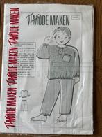 Patroon kinderpyama, Vintage jaren 80, Hobby en Vrije tijd, Kledingpatronen, Overige merken, Overige typen, Kind, Nieuw
