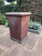 Stoere plantenbak bruin afmeting:38x38x60, Tuin en Terras, Ophalen, Gebruikt