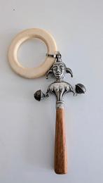 Antieke zilveren Rammelaar met Nar, Ophalen of Verzenden, Gebruikt, Rammelaar, Met geluid