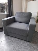 Woood donkergijze fauteuil, Huis en Inrichting, Ophalen, Gebruikt, Grijs, Eén
