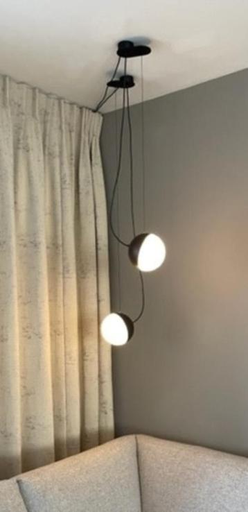 Milan 2x moderne matglas/melkglas variabele hanglamp