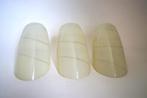 vintage 3x lampenkap schuin jaren 50 wit glas, Gebruikt, Vintage, Ophalen of Verzenden, Wit