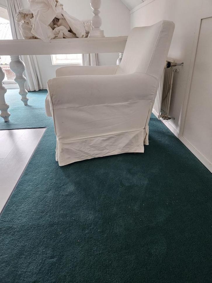 IKEA Ektorp Stoel Wit + Extra Hoes, Huis en Inrichting, Fauteuils, Gebruikt, Stof, 75 tot 100 cm, Ophalen