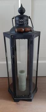 Windlicht Lantaarn Metaal/ Glas H 70 cm, Metaal, Zo goed als nieuw, 50 tot 75 cm, Ophalen