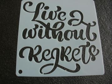 0967-2-HERBRUIKBAAR SJABLOON –TEKST: LIVE WITHOUT REGRETS beschikbaar voor biedingen