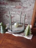 Brocante kerst set met kaarsen zeer mooi, Ophalen of Verzenden