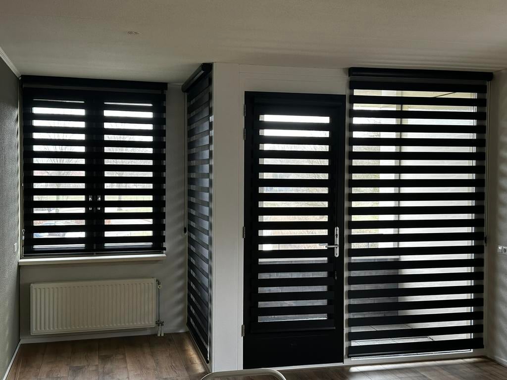 Maatwerk Zebra gordijn / Raamdecoratie / Duo rolgordijn, Huis en Inrichting, Stoffering | Gordijnen en Lamellen, Nieuw, 150 tot 200 cm