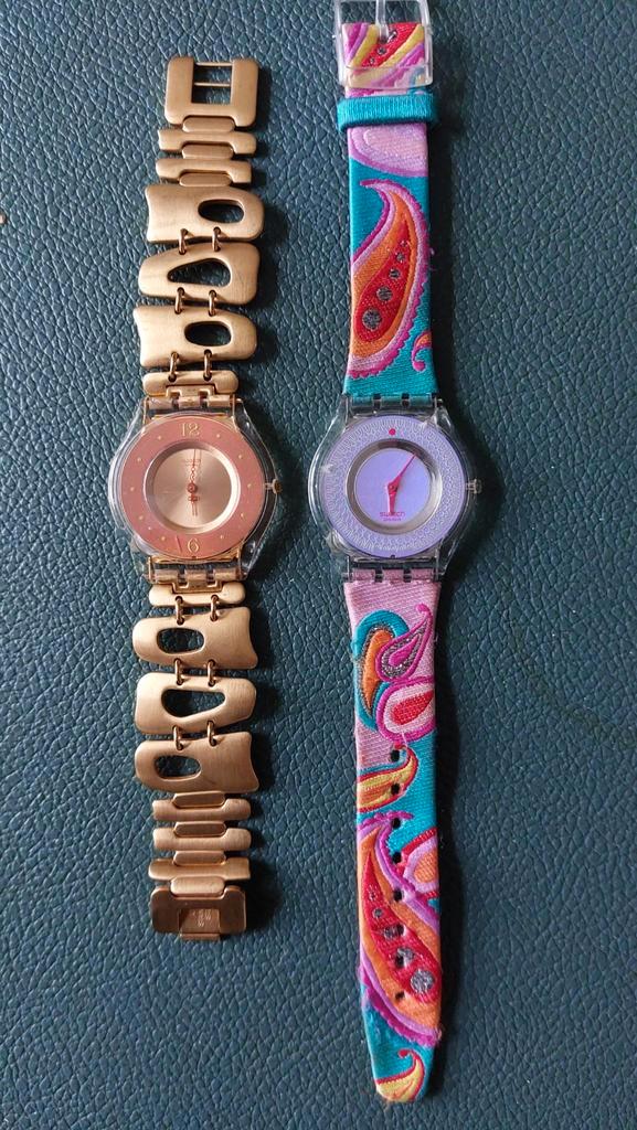 Swatch Skin Vintage '70s Horloge, Sieraden, Tassen en Uiterlijk, Horloges | Dames, Gebruikt, Polshorloge, Swatch, Kunststof, Staal