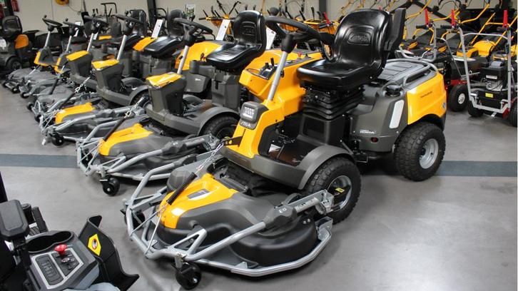 JCC aanbieding: De nieuwste Stiga park frontmaaiers, Tuin en Terras, Zitmaaiers, Nieuw, 90 tot 120 cm, Elektrische starter, Mulchfunctie