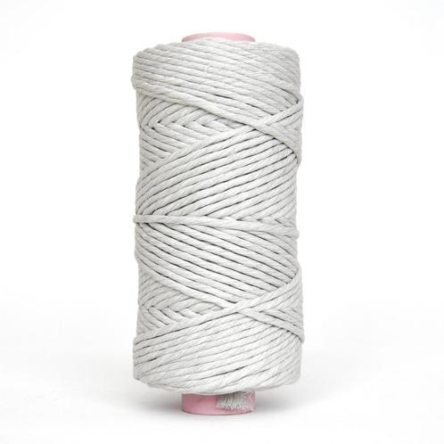 ACTIE 5 mm macramé haak weef garen koord zilver grijs katoen, Hobby en Vrije tijd, Overige Hobby en Vrije tijd, Nieuw, Verzenden