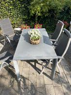 Tuin tafel metaal/kunststof, Ophalen, 4 zitplaatsen, Kunststof, Gebruikt
