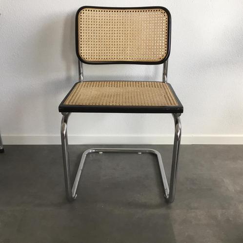 Vintage Webbing Cesca Stoel Zwart/Chroom, Huis en Inrichting, Stoelen, Zo goed als nieuw, Eén, Hout, Zwart, Ophalen
