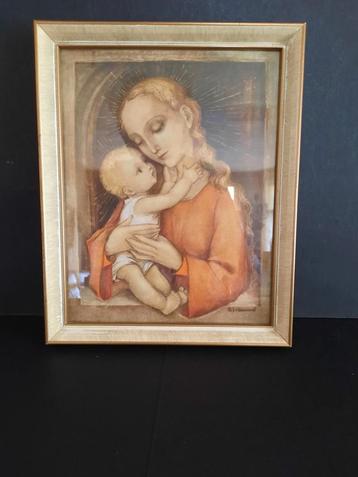 Moeder met kind Gesigneerd M.I Himmel  beschikbaar voor biedingen