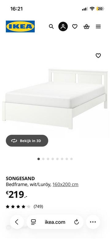 IKEA Bedframe 200x160 - Zo goed als nieuw! - afbeelding 4